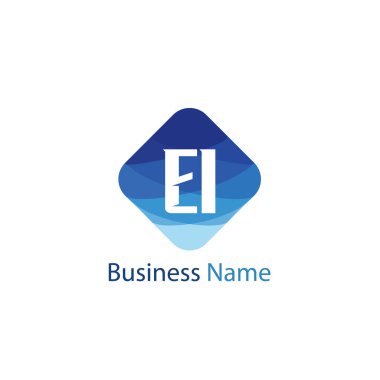 İlk harf Ei Logo tasarım şablonu