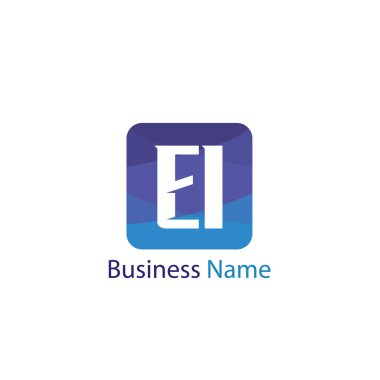 İlk harf Ei Logo tasarım şablonu
