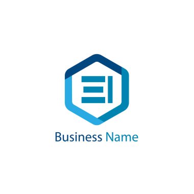 İlk harf Ei Logo tasarım şablonu