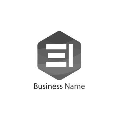 İlk harf Ei Logo tasarım şablonu