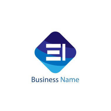 İlk harf Ei Logo tasarım şablonu