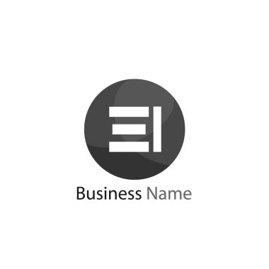 İlk harf Ei Logo tasarım şablonu
