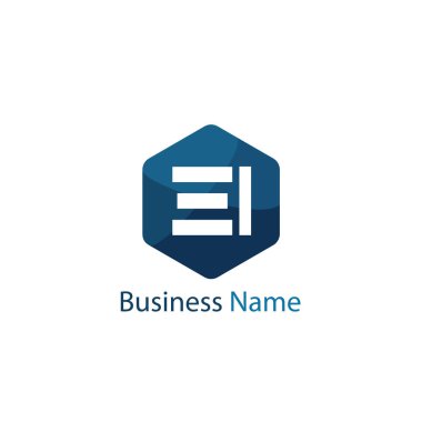 İlk harf Ei Logo tasarım şablonu
