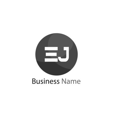 İlk harf Ej Logo tasarım şablonu