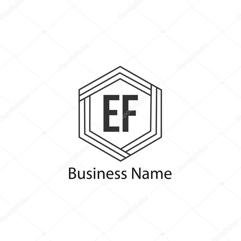 Initial Letter EF Logo Template Design