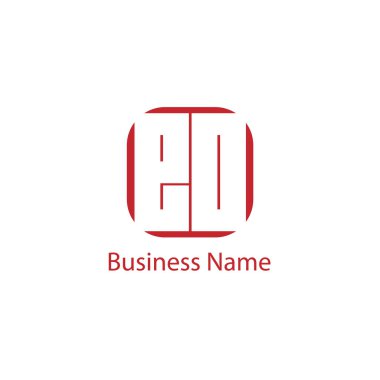 İlk harf Eo Logo tasarım şablonu