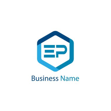 İlk harf Ep Logo tasarım şablonu