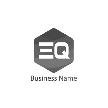 İlk harf Eq Logo tasarım şablonu
