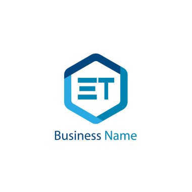İlk harf Et Logo tasarım şablonu