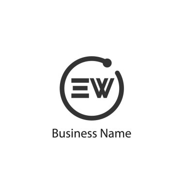 İlk harf Ew Logo tasarım şablonu