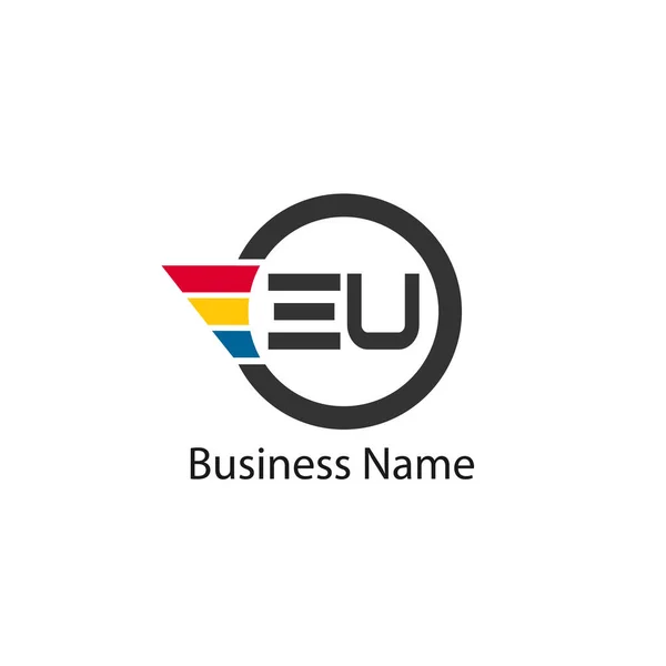 首字母欧盟徽标模板设计 — 图库矢量图片