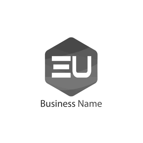 首字母欧盟徽标模板设计 — 图库矢量图片