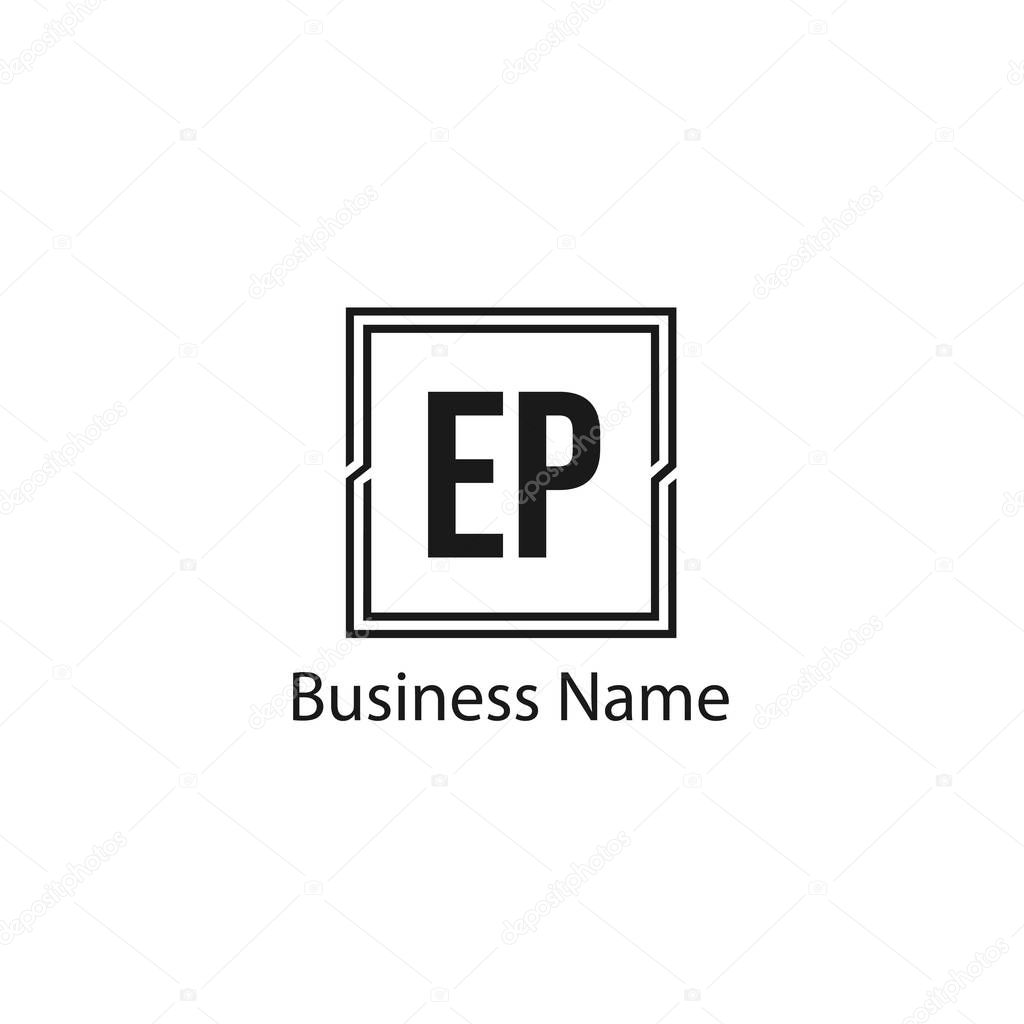 Initial Letter EP Logo Template Design