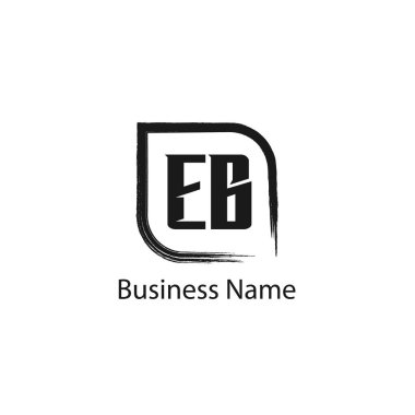 İlk harf Eb Logo tasarım şablonu