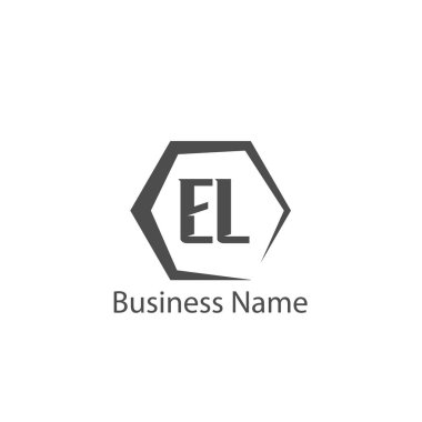 İlk Harf EL Logo Şablonu Tasarımı