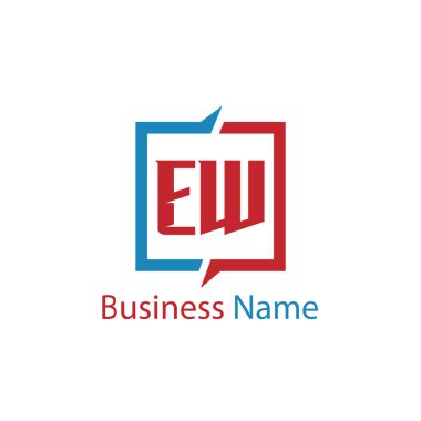 İlk harf Ew Logo tasarım şablonu