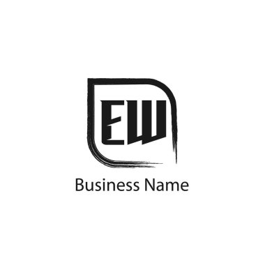 İlk harf Ew Logo tasarım şablonu