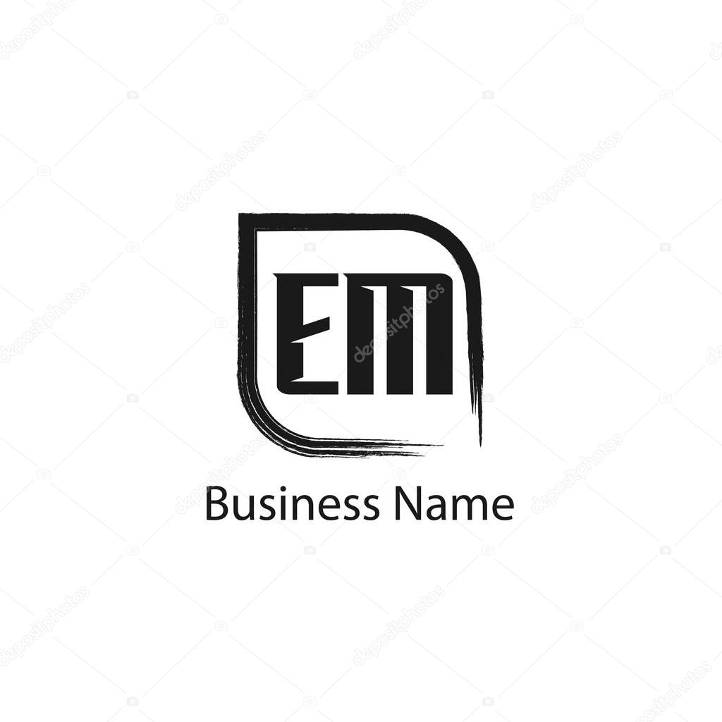 Initial Letter EM Logo Template Design