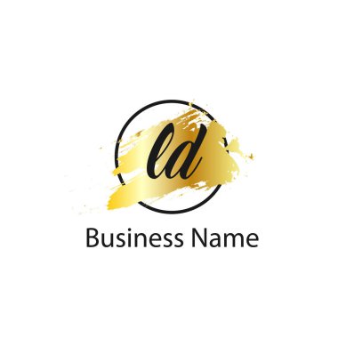 İlk harf Ld Logo tasarım şablonu
