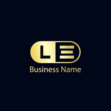 İlk harf La Logo tasarım şablonu