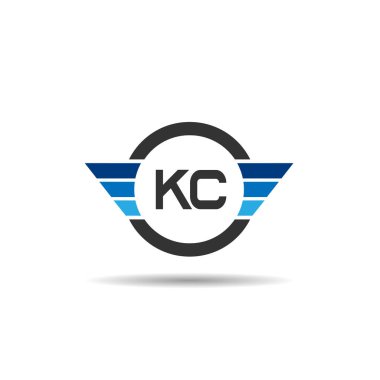 İlk harf Kc Logo tasarım şablonu