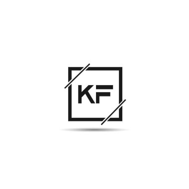 İlk harf Kf Logo tasarım şablonu