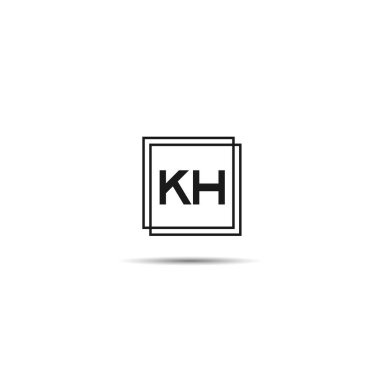 İlk harf Kh Logo tasarım şablonu