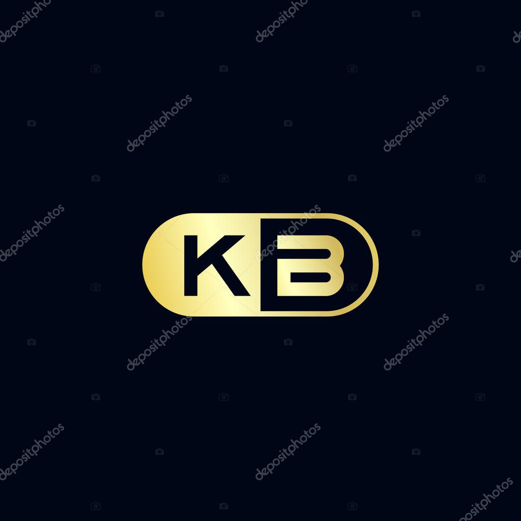 Initial Letter KB Logo Template Design