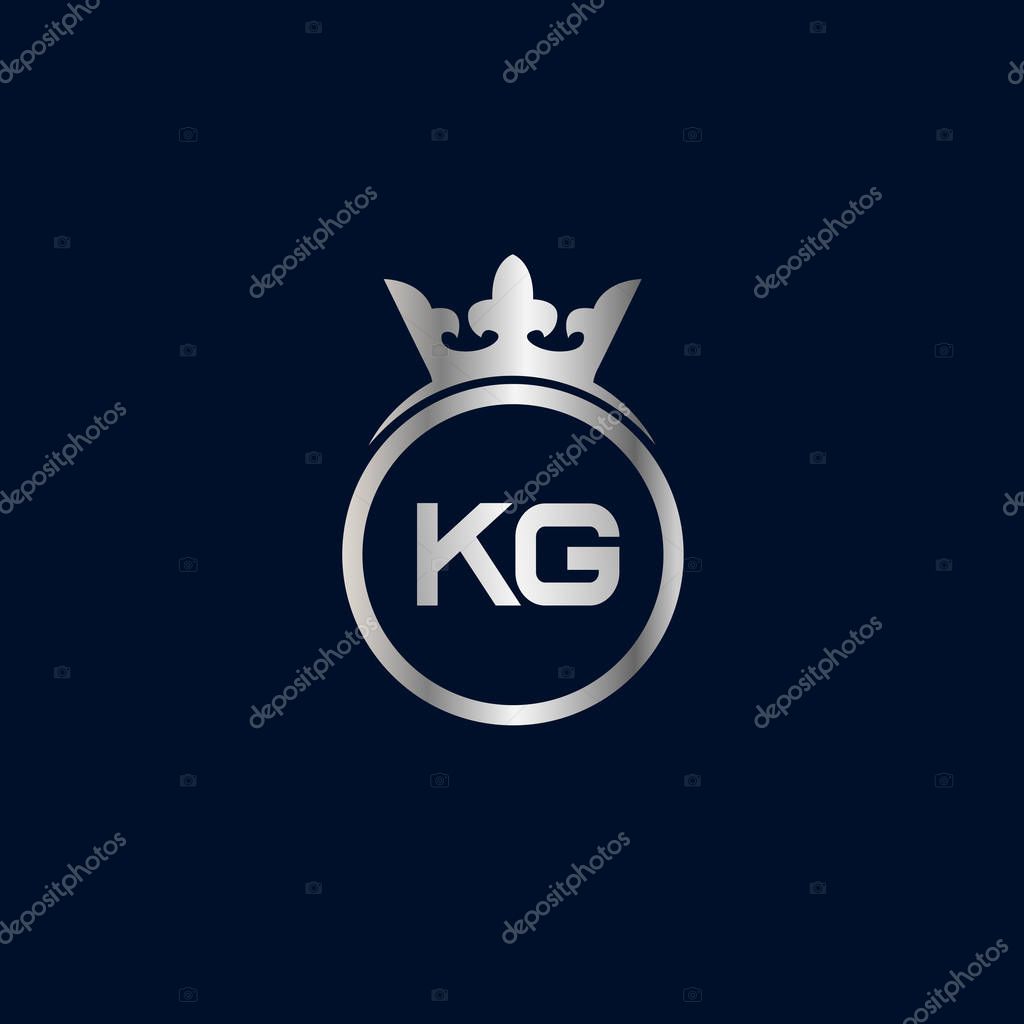 Initial Letter KG Logo Template Design