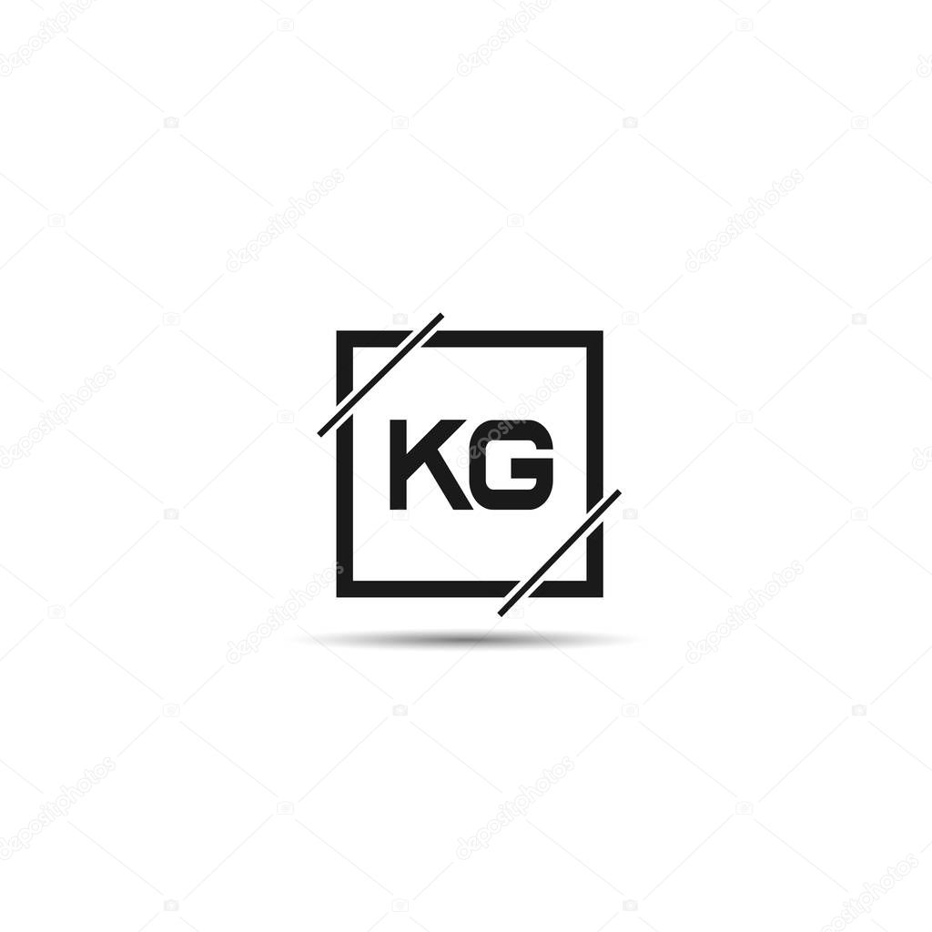 Initial Letter KG Logo Template Design