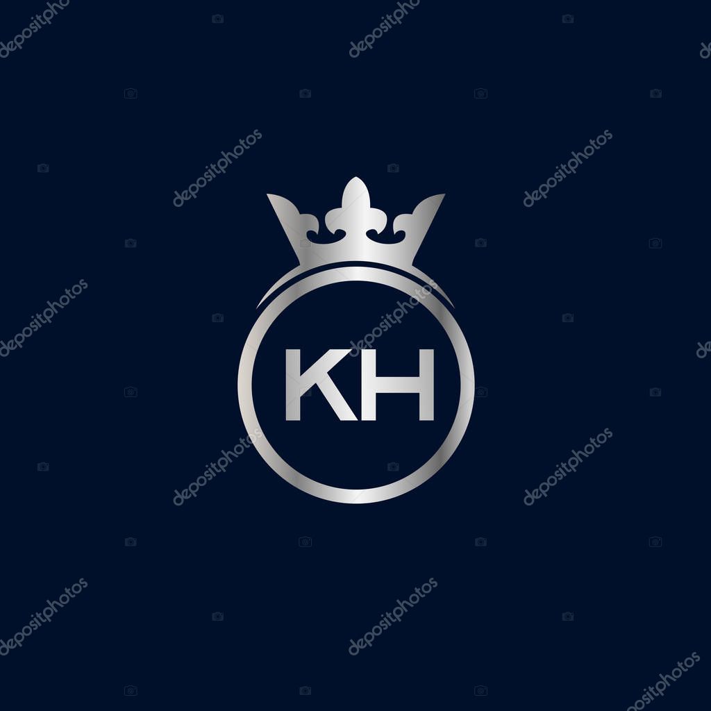 Initial Letter KH Logo Template Design