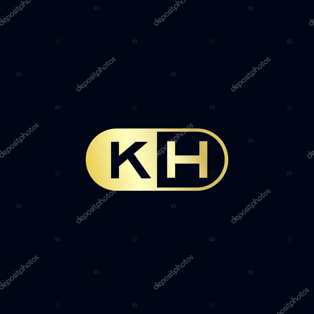 Initial Letter KH Logo Template Design