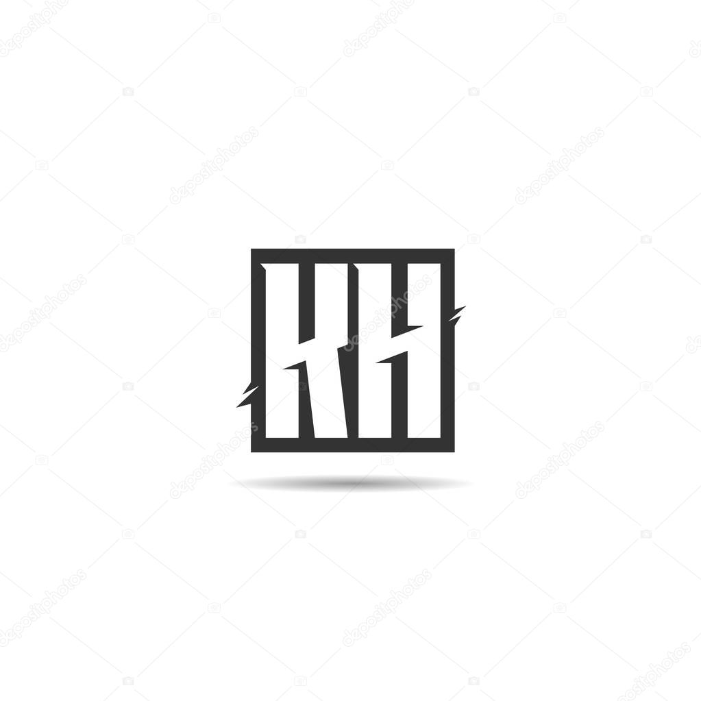 Initial Letter KH Logo Template Design