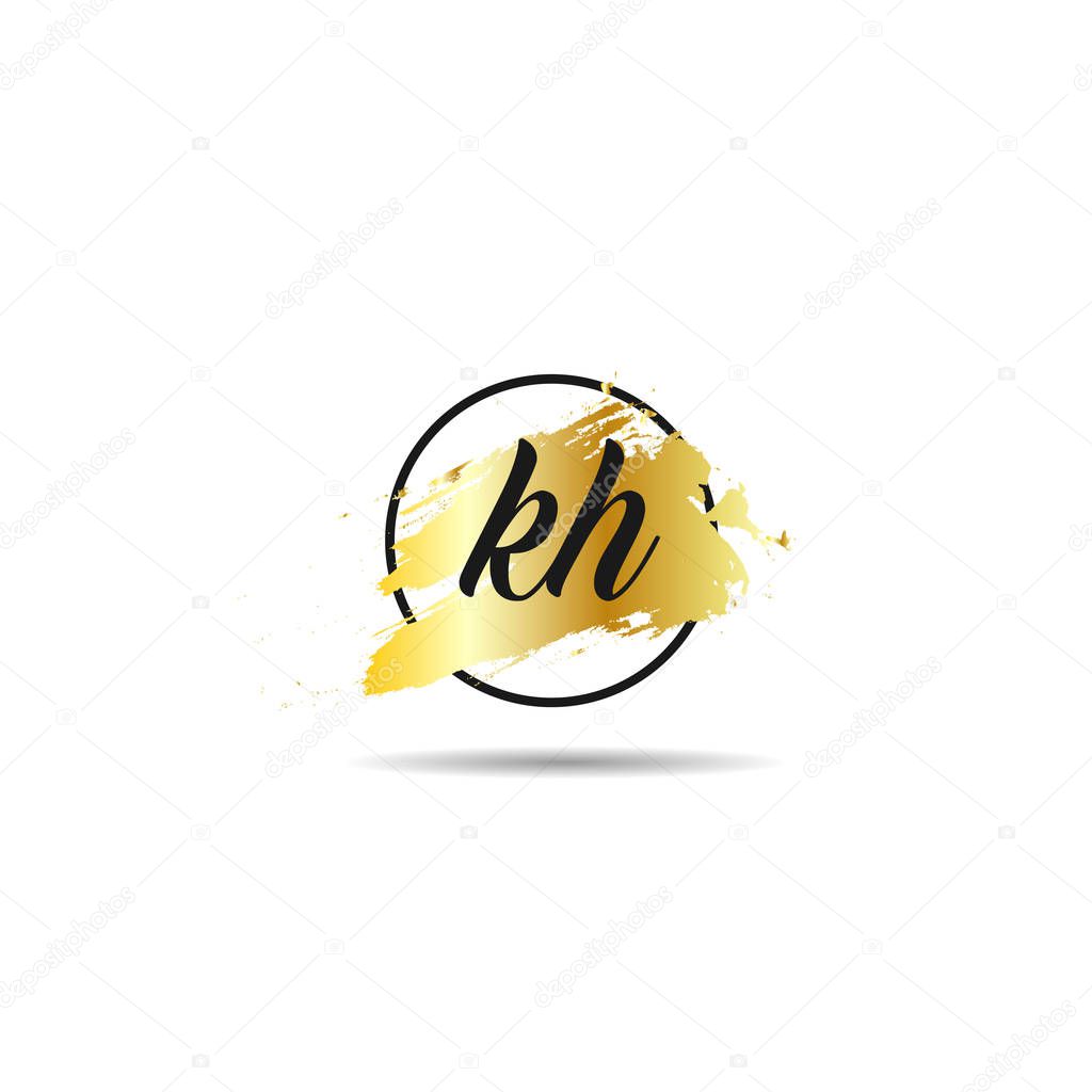 Initial Letter KH Logo Template Design