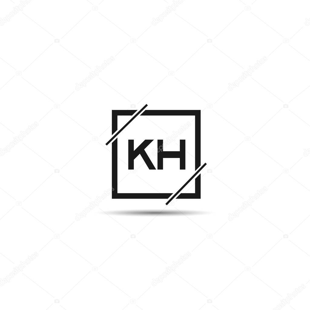Initial Letter KH Logo Template Design
