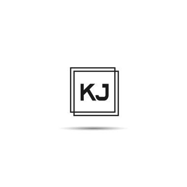 İlk harf Kj Logo tasarım şablonu