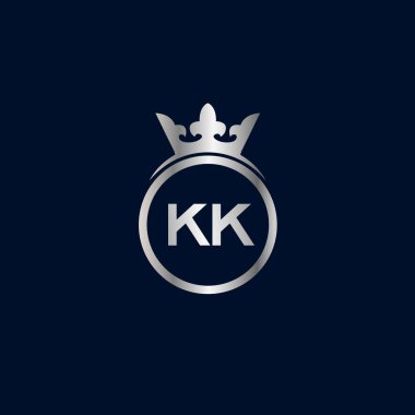 İlk harf Kk Logo tasarım şablonu