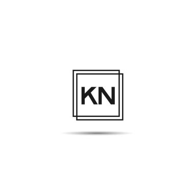 İlk harf Kn Logo tasarım şablonu