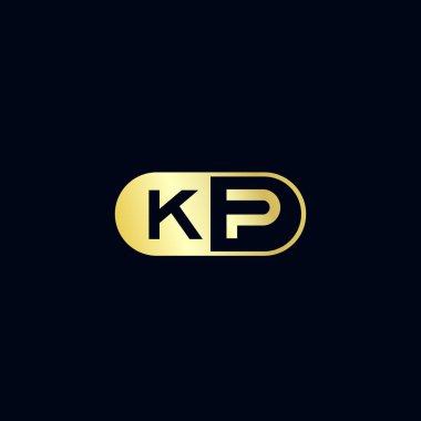 İlk harf Kp Logo tasarım şablonu