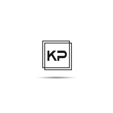 İlk harf Kp Logo tasarım şablonu