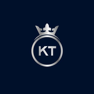 İlk harf Kt Logo tasarım şablonu