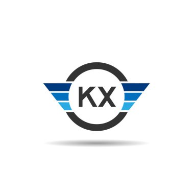 İlk harf Kx Logo tasarım şablonu