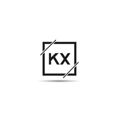 İlk harf Kx Logo tasarım şablonu