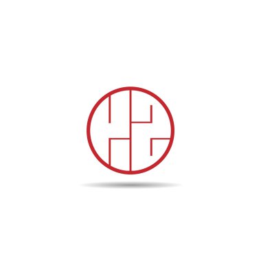 İlk harf Kz Logo tasarım şablonu