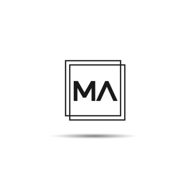 İlk harf Ma Logo tasarım şablonu