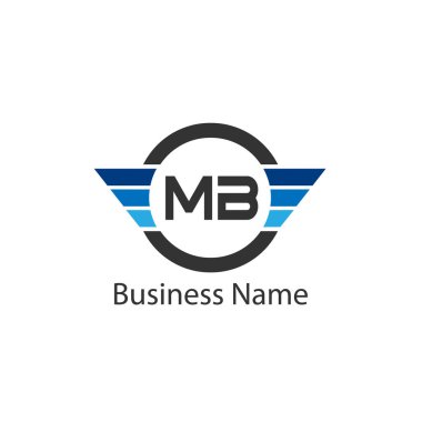 İlk harf Mb Logo tasarım şablonu