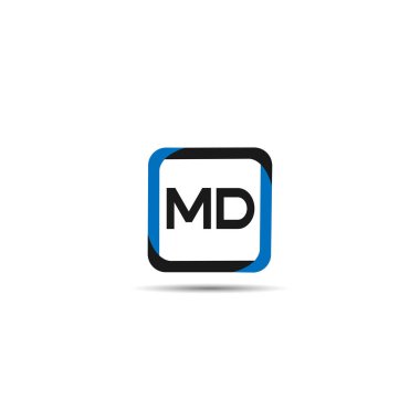 İlk mektup Md Logo tasarım şablonu