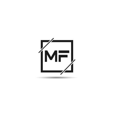 İlk Harf MF Logo Şablonu Tasarımı