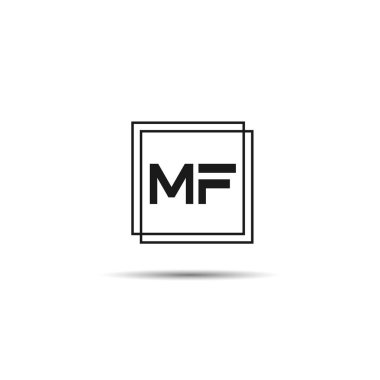 İlk Harf MF Logo Şablonu Tasarımı
