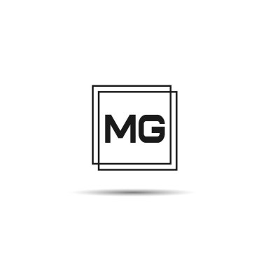 İlk harf Mg Logo tasarım şablonu